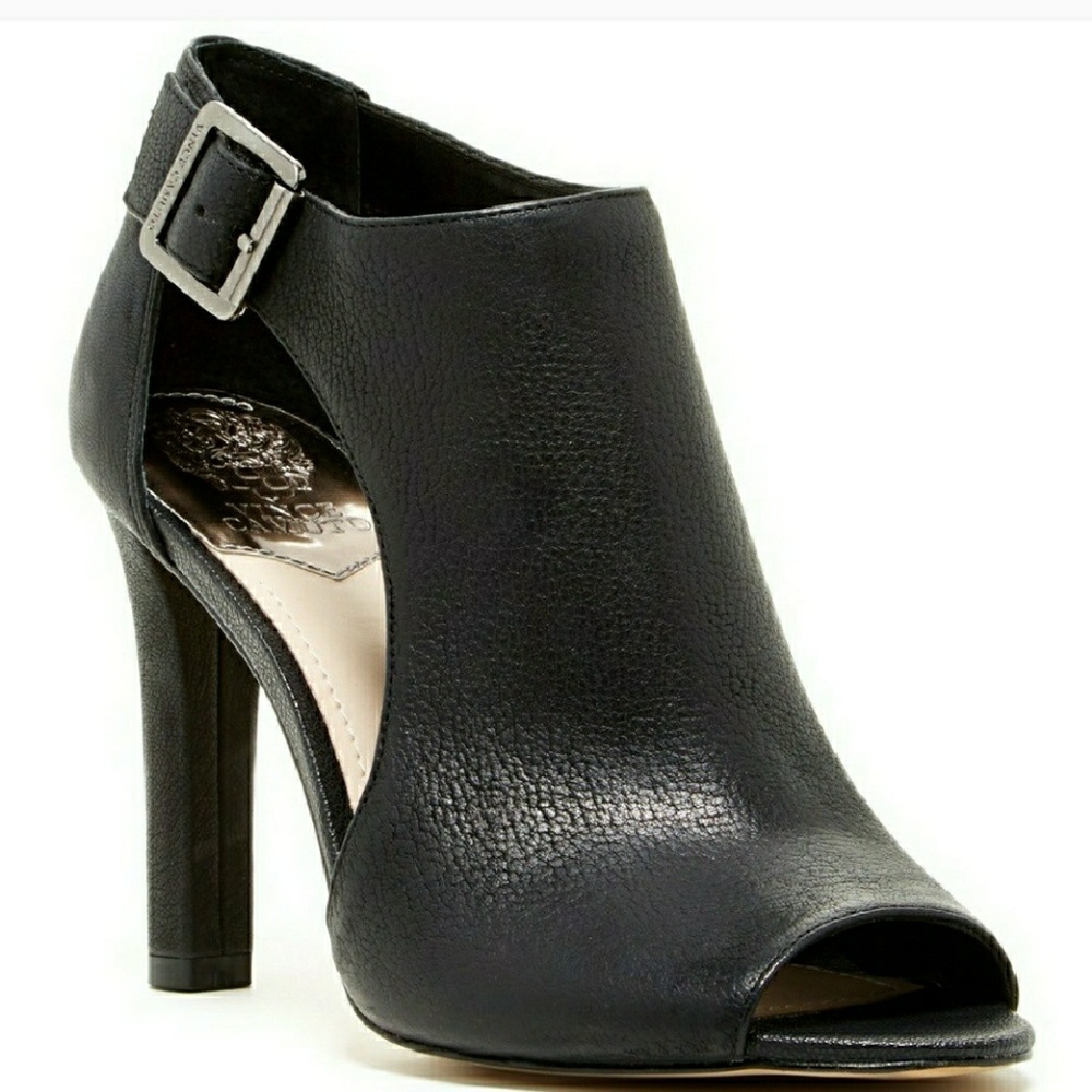 Black leather shoes